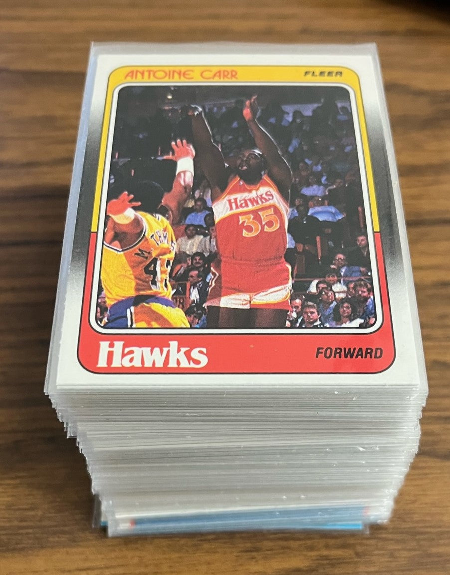 1988-89 Fleer Basketball Complete Set (132) with Stickers (11) NM-MT "A"
