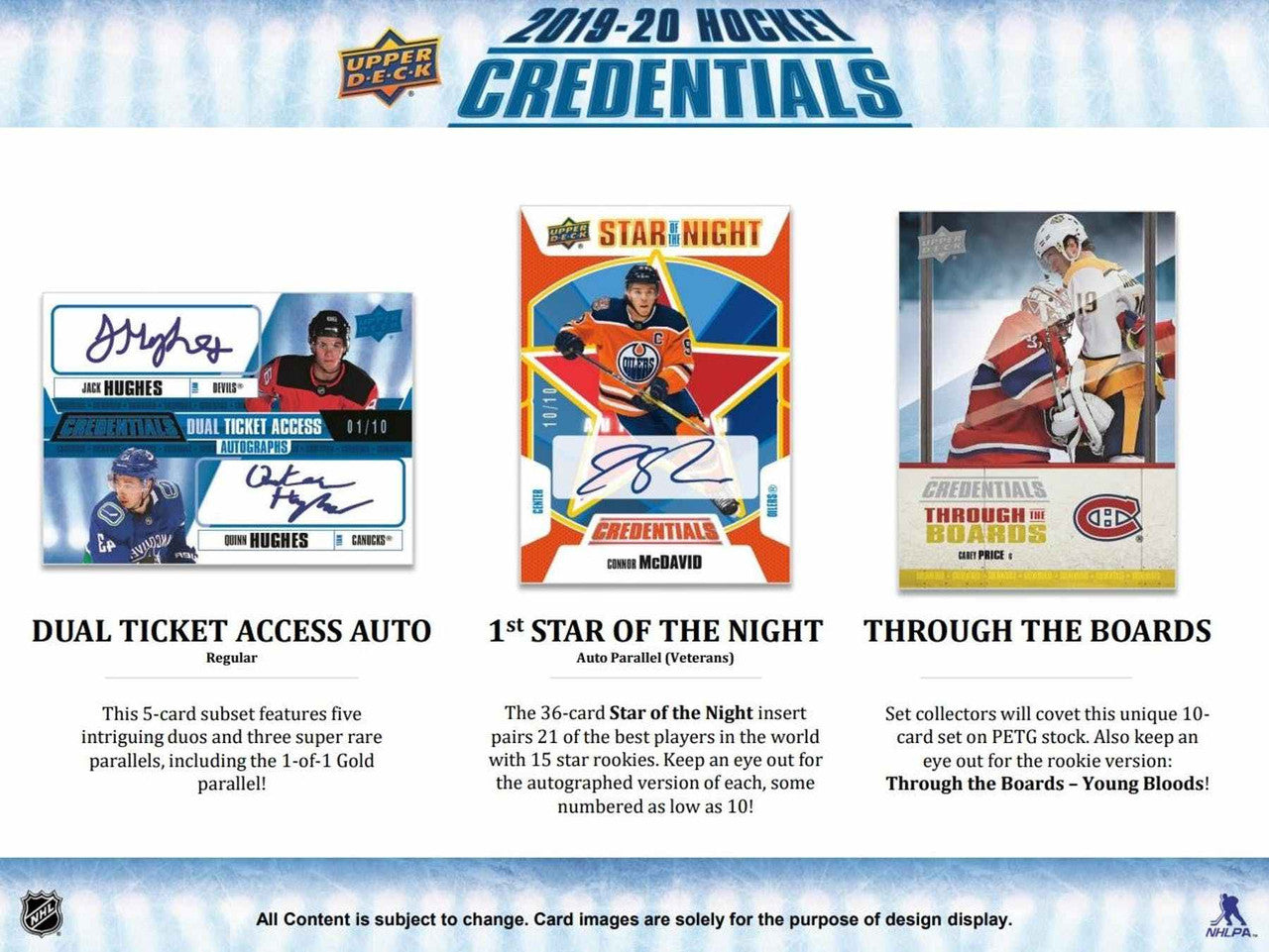 2019/20 Upper Deck Credentials Hockey Hobby Box