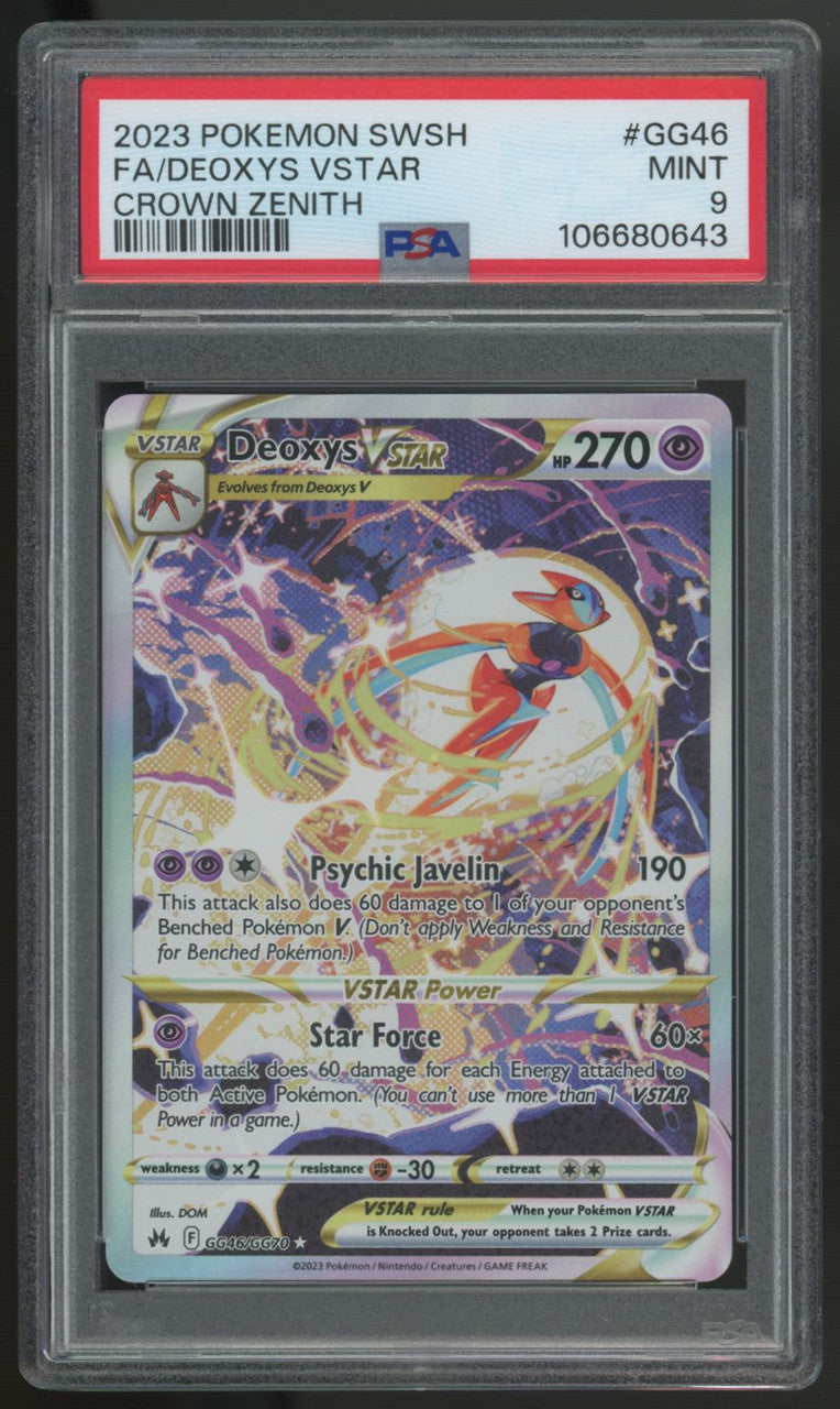 2023 Pokemon Deoxys VSTAR Crown Zenith Full Art #GG46 PSA 9
