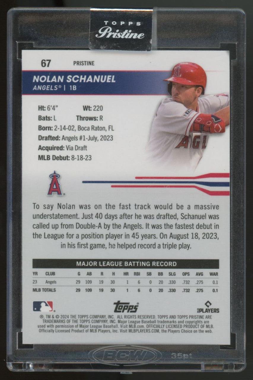 2024 Topps Pristine Nolan Schanuel RC Purple /99 #67
