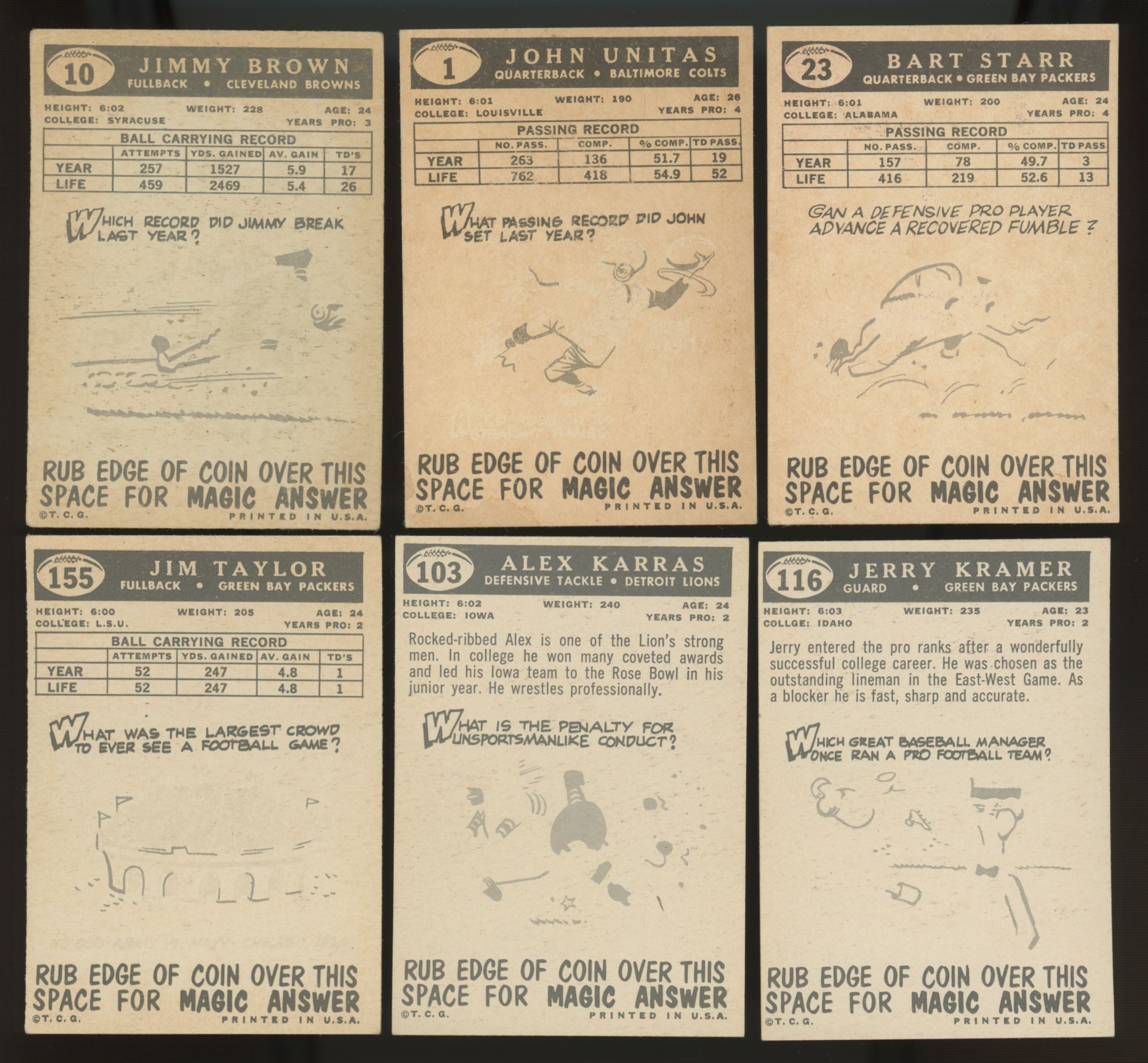 1959 Topps Football Complete Set (176) VG-EX