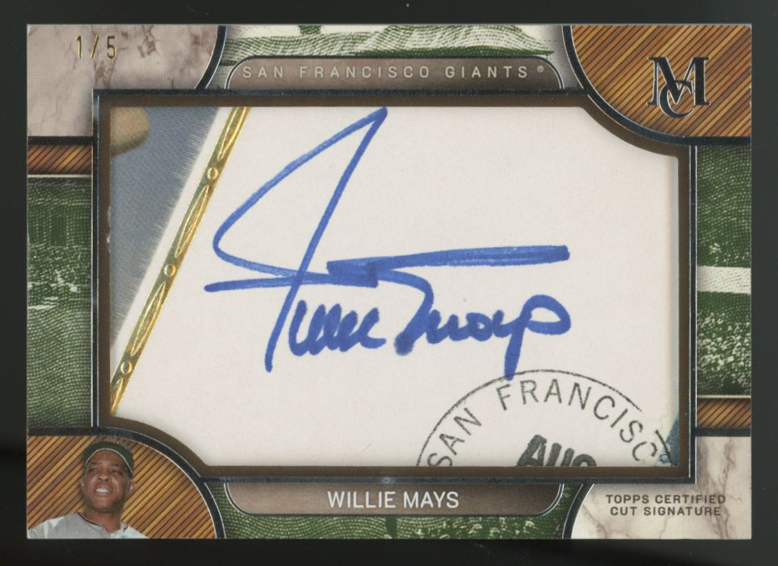 2025 Topps Museum Collection Willie Mays Quality Cut Signature Auto /5 #MQCS-WM