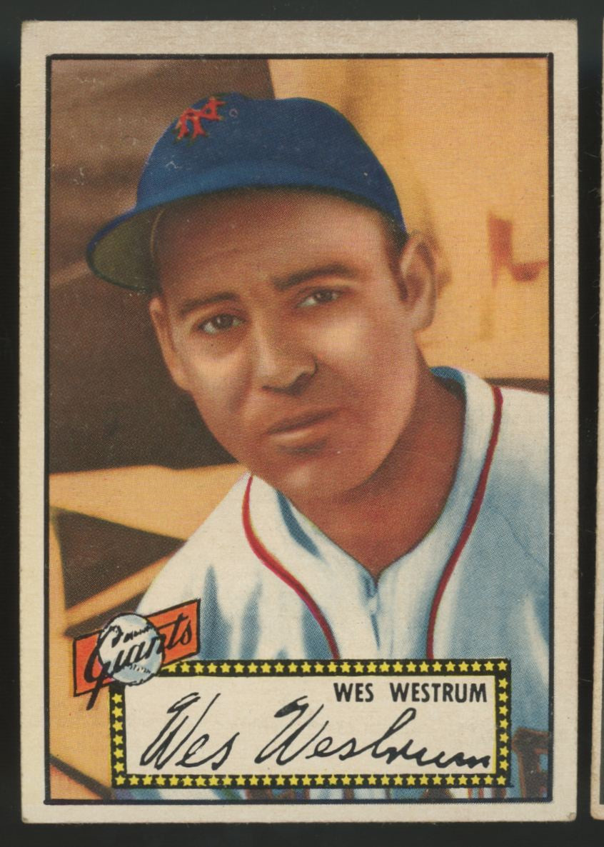 1952 Topps Wes Westrum Black Back #75 VG/EX-EX "A"