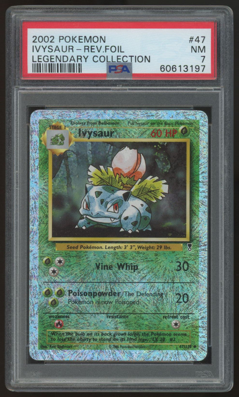 2002 Pokemon Ivysaur Legendary Collection Reverse Holo #47 PSA 7