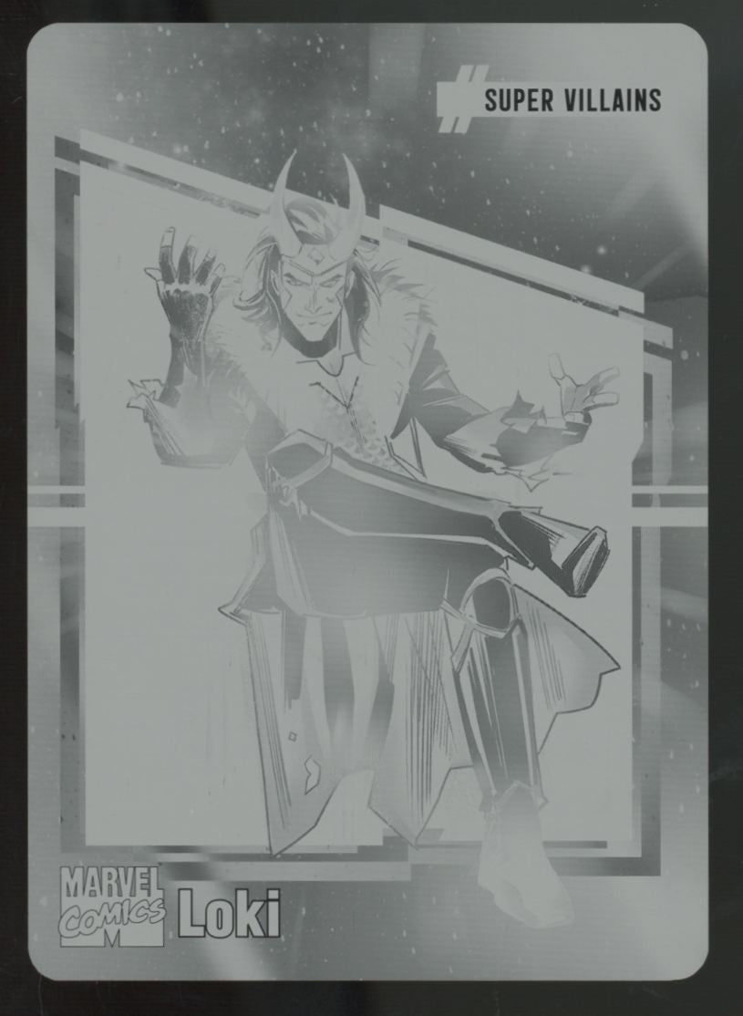 2024 Upper Deck Marvel Renditions Loki Black Printing Plate 1/1 #34