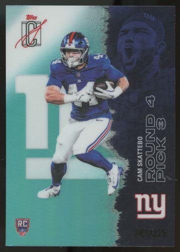 2025 Topps Signature Class Cam Skattebo RC Teal /225 #119