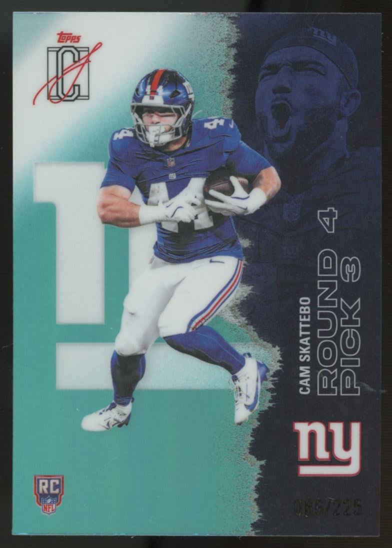 2025 Topps Signature Class Cam Skattebo RC Teal /225 #119