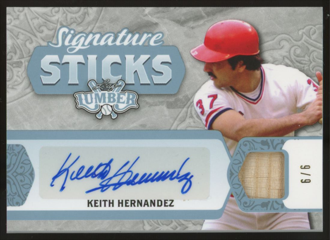 2022 Leaf Lumber Keith Hernandez Signature Sticks Relic Auto Blue /9 #SS-KH1