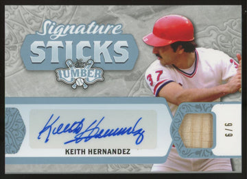2022 Leaf Lumber Keith Hernandez Signature Sticks Relic Auto Blue /9 #SS-KH1