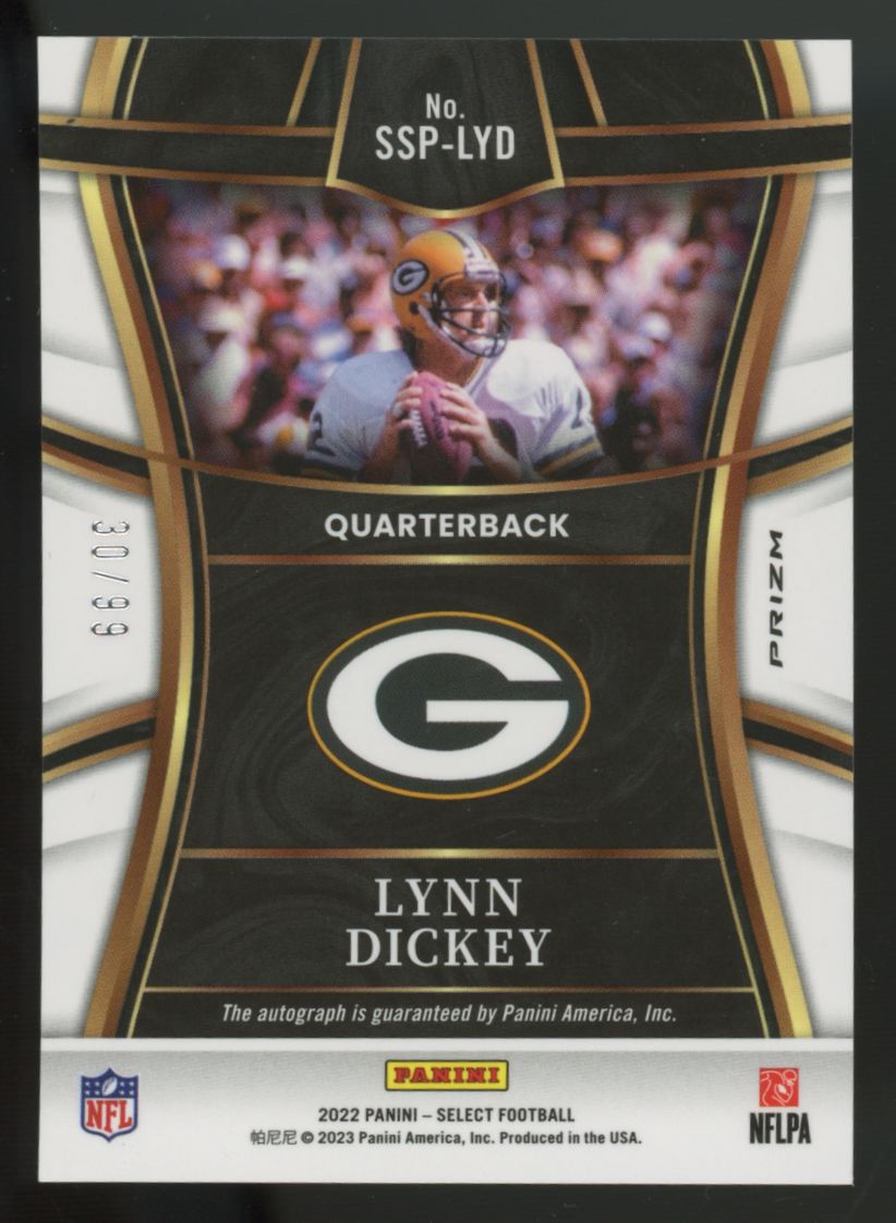 2022 Select Lynn Dickey Blue Prizm Auto /99 #SSP-LYD