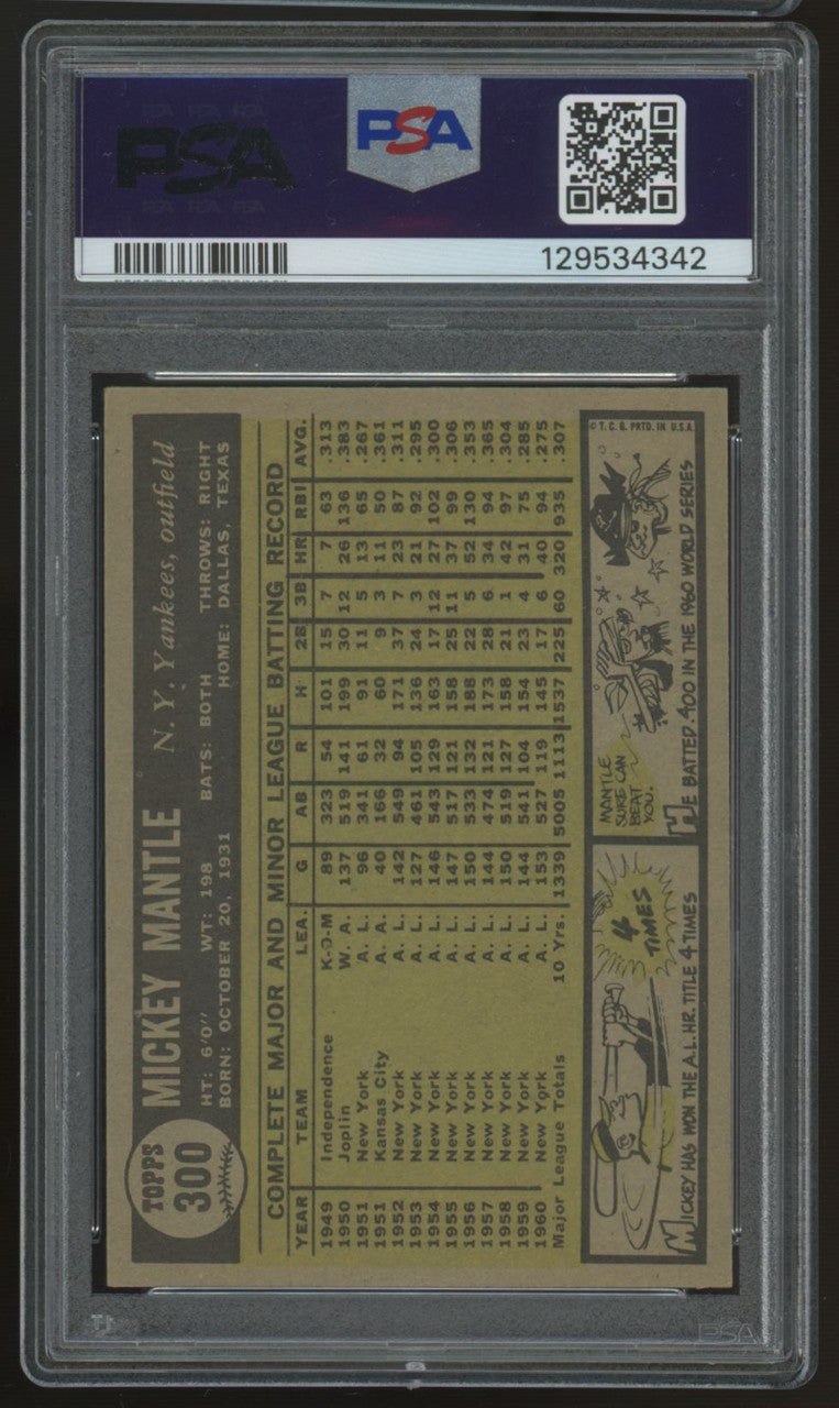 1961 Topps Mickey Mantle #300 PSA 4.5