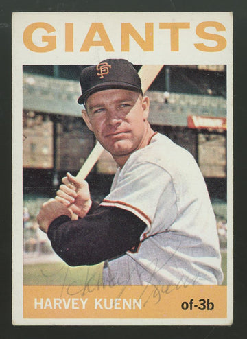 1964 Topps Harvey Kuenn #242 Signed Auto JSA