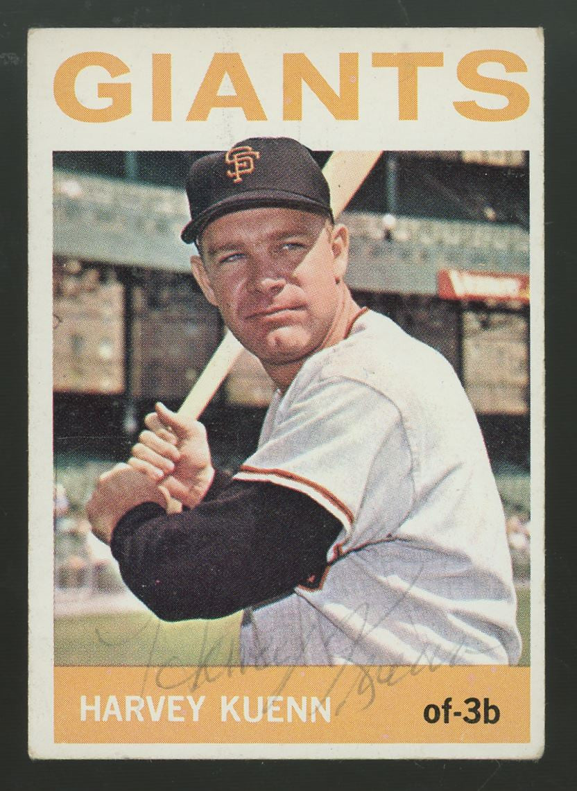 1964 Topps Harvey Kuenn #242 Signed Auto JSA