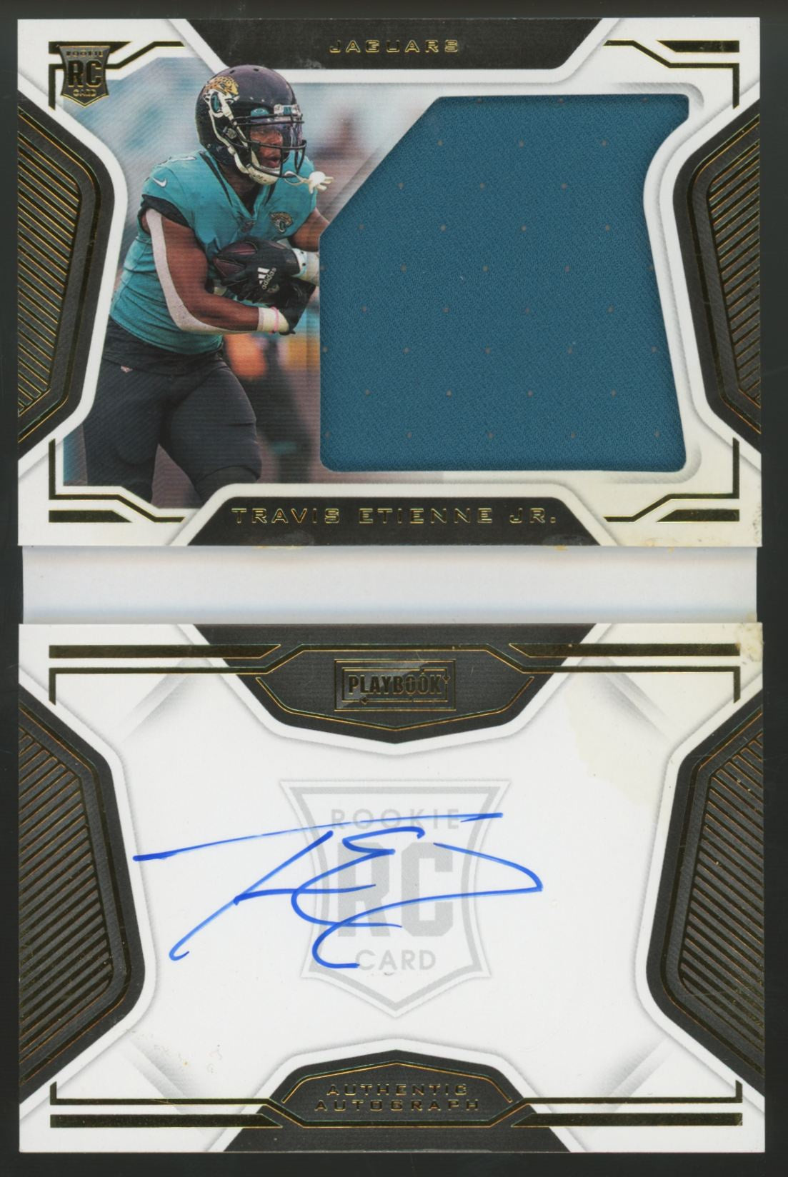 2021 Panini Playbook Travis Etienne Jr. RC Patch Auto RPA Booklet /99 #208