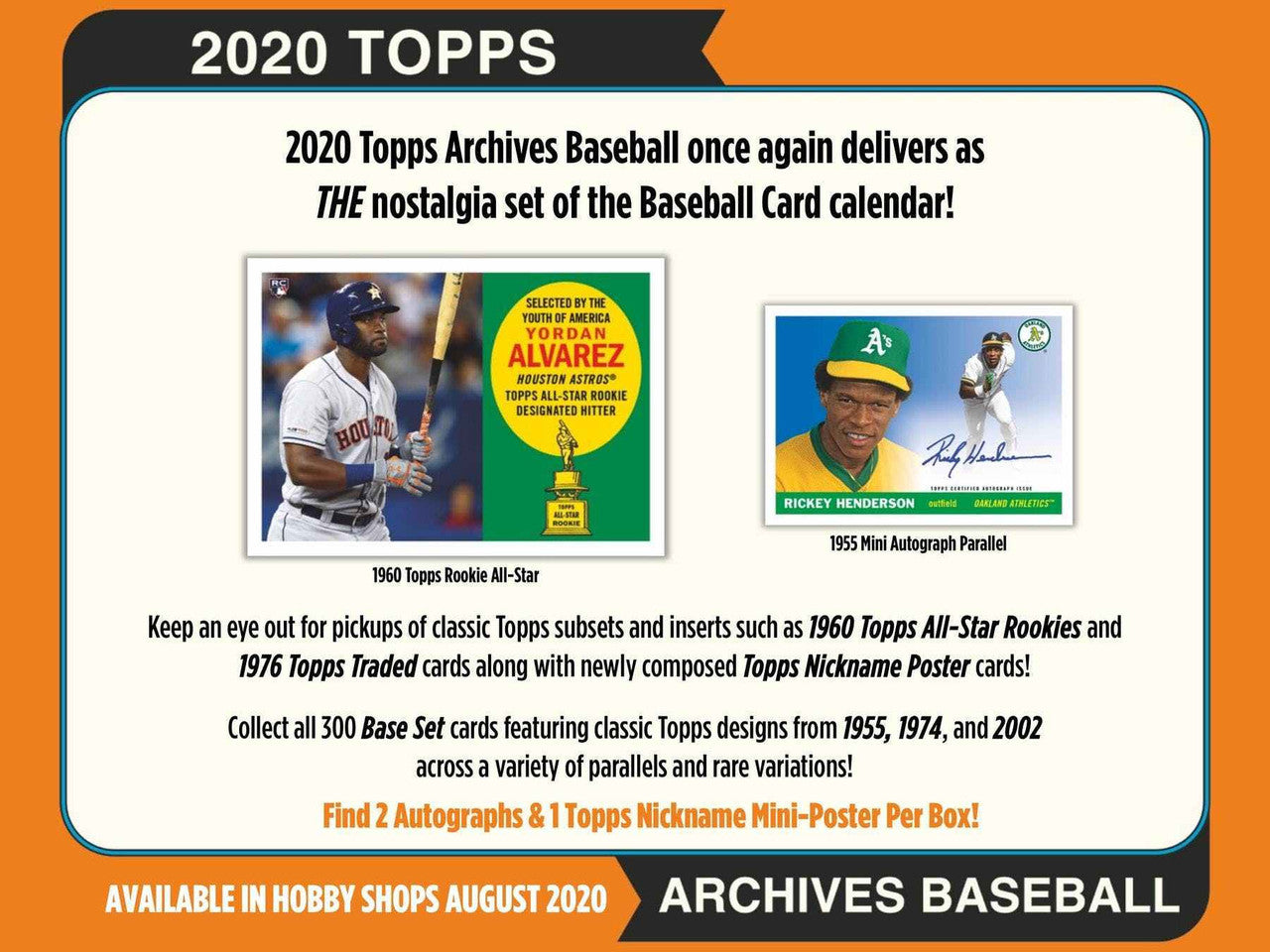 2020 Topps Archives Baseball Hobby Box
