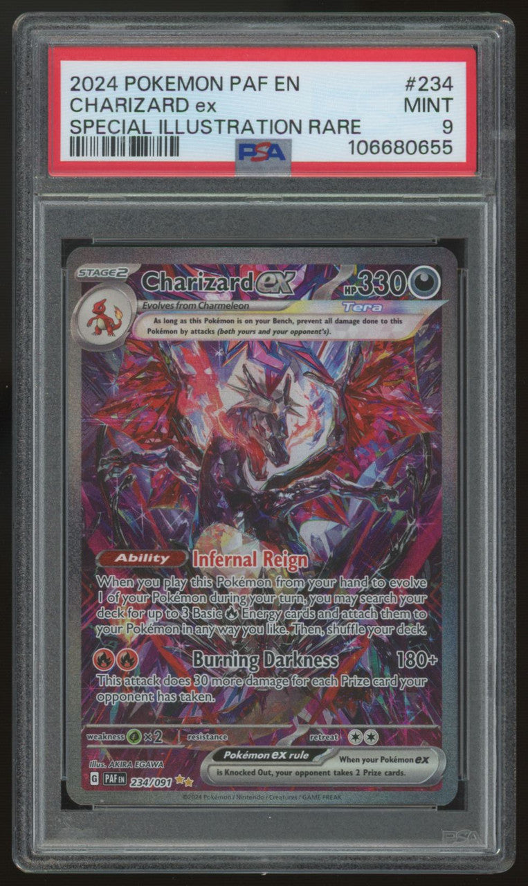2024 Pokemon Charizard ex Paldean Fates Special Illustration Rare #234 PSA 9 (B)