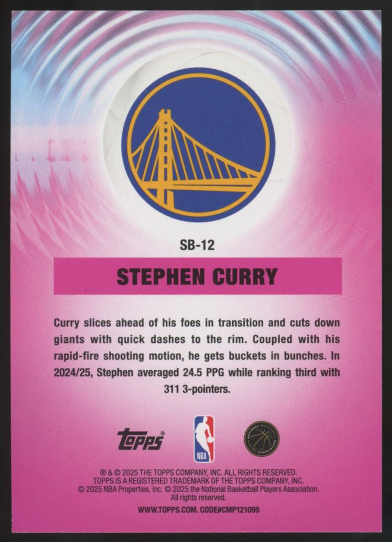 2025-26 Topps Stephen Curry Sonic Boom SSP #SB-12