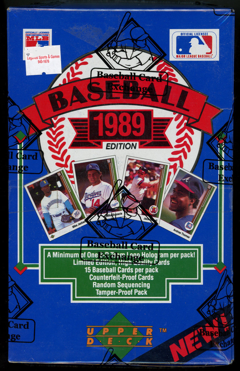 1989 Upper Deck Low Series Baseball Wax Box BBCE Wrapped And Sealed
