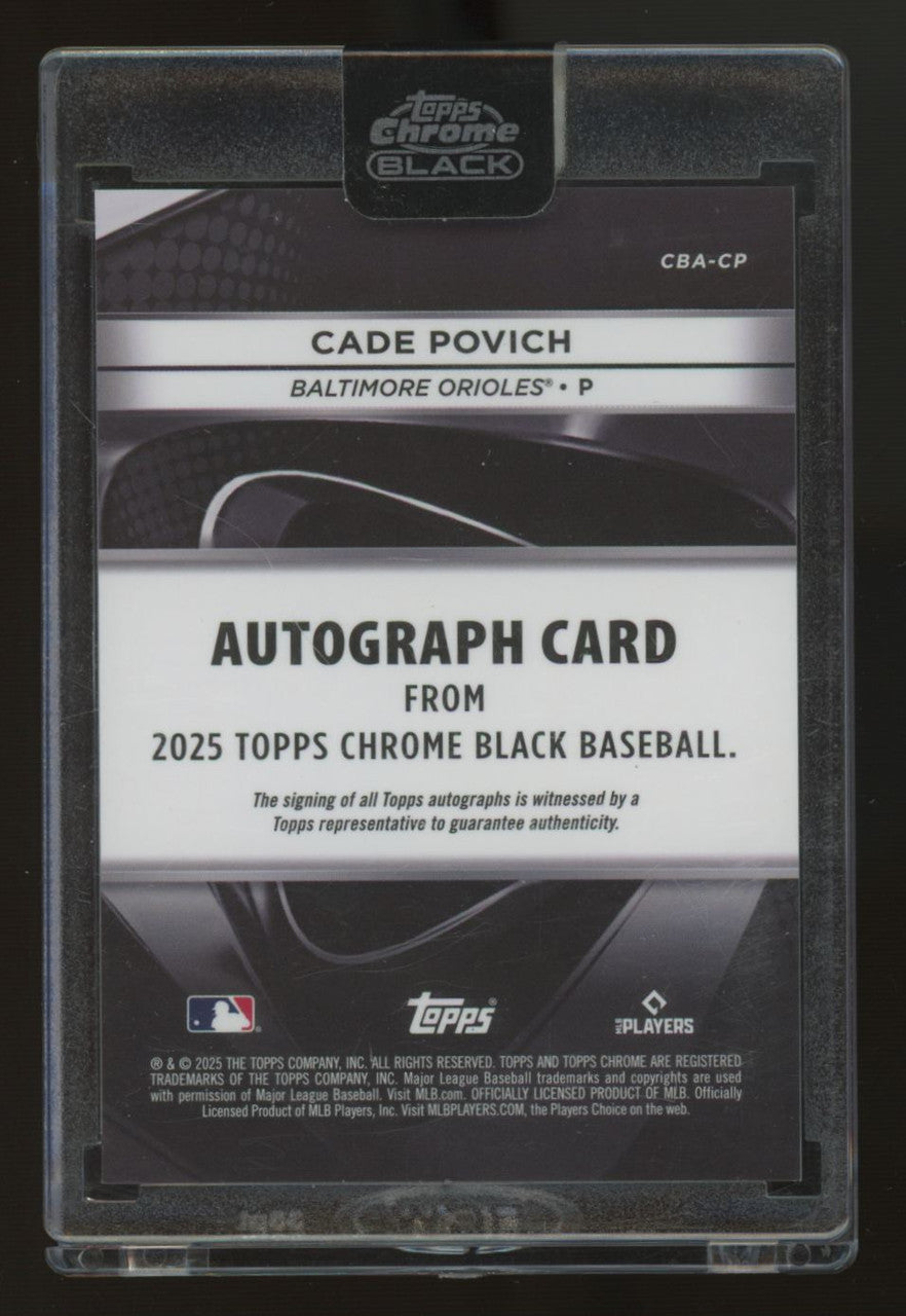 2025 Topps Chrome Black Cade Povich RC Auto Green /99 #CBA-CP