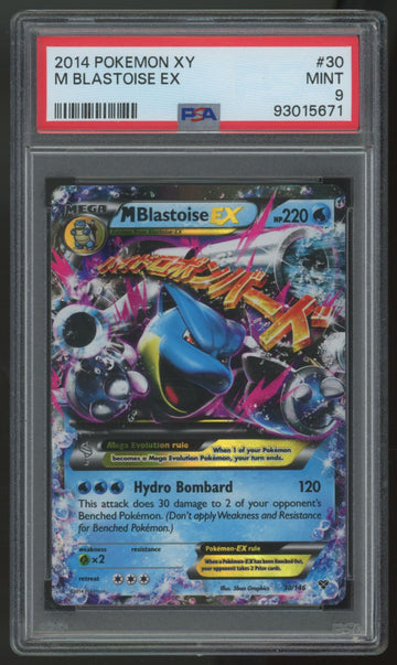 2014 Pokemon M Blastoise EX XY Holo #30 PSA 9