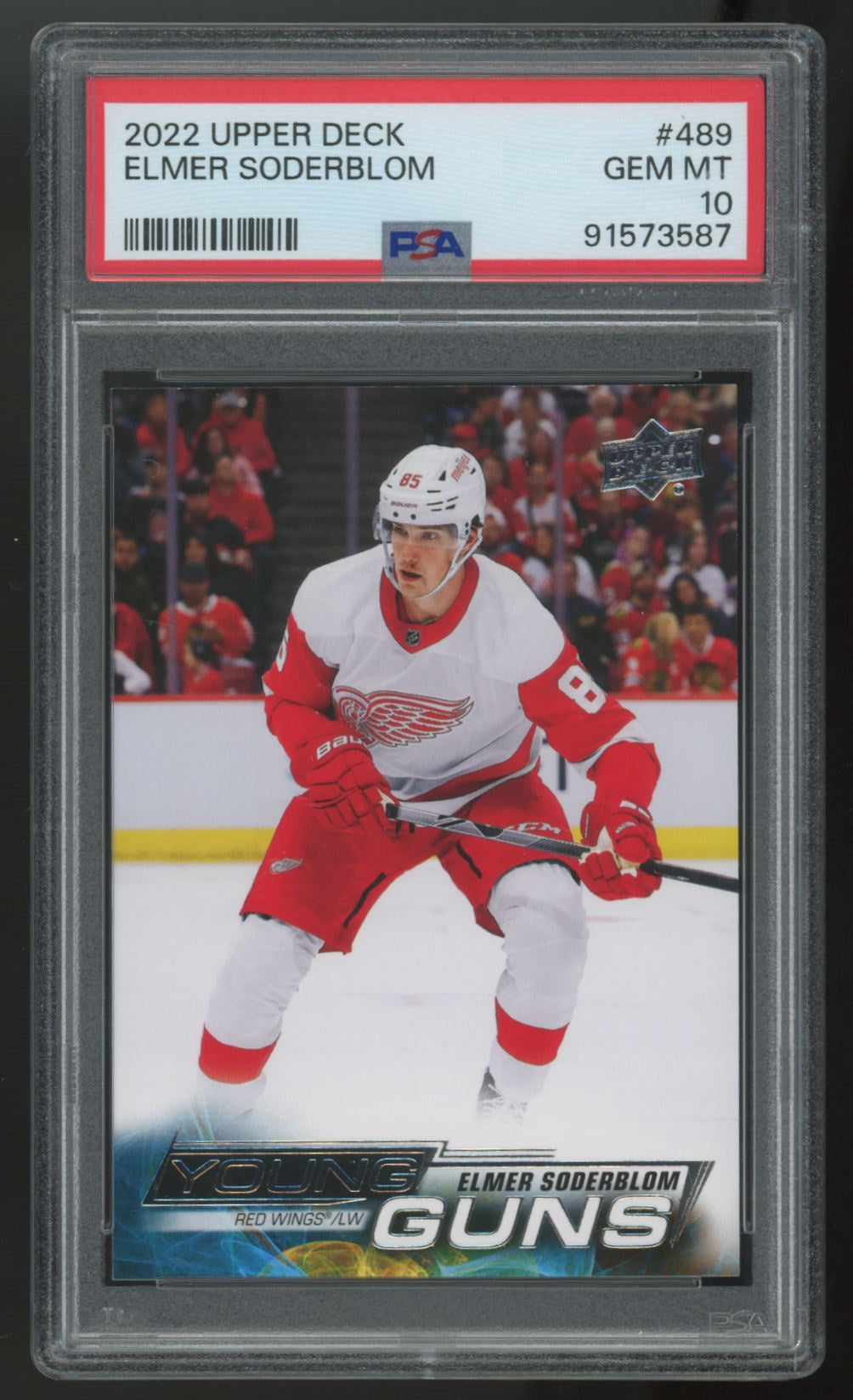 2022-23 Upper Deck Series Two Elmer Soderblom RC Young Guns #489 PSA 10