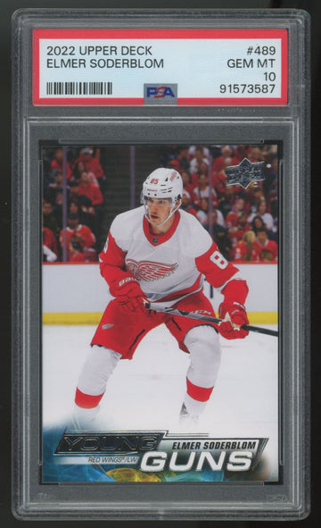 2022-23 Upper Deck Series Two Elmer Soderblom RC Young Guns #489 PSA 10