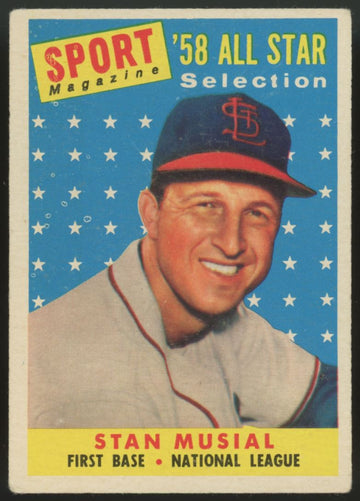 1958 Topps Stan Musial AS #476 VG-VG/EX