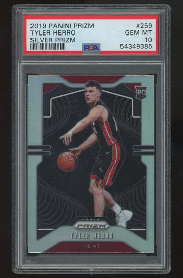 2019-20 Panini Prizm Tyler Herro RC Silver #259 PSA 10