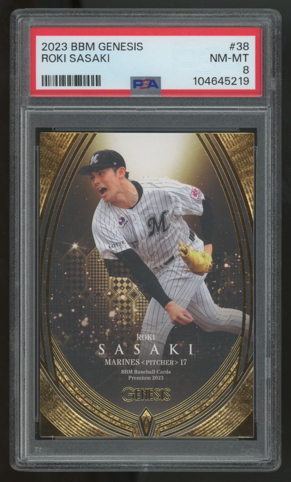 2023 BBM Genesis Roki Sasaki #38 PSA 8