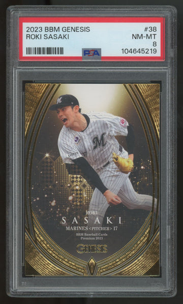 2023 BBM Genesis Roki Sasaki #38 PSA 8