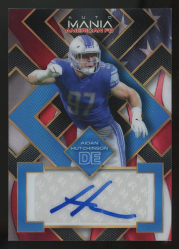 2022 Wild Card Auto Mania American Aidan Hutchinson RC Red/White/Blue Auto /25