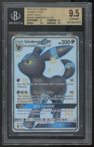 Pokemon Umbreon GX Hidden Fates Shiny Vault #SV69/SV94 BGS 9.5