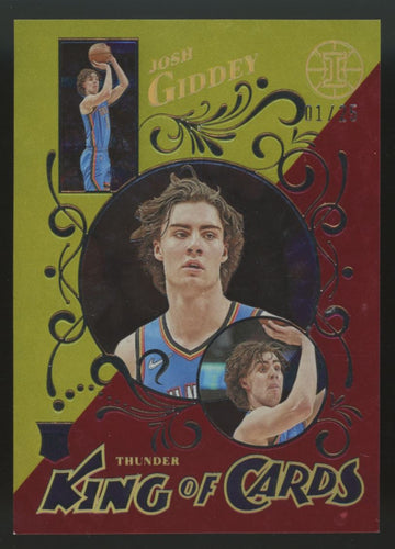 2021-22 Panini Illusions Josh Giddey RC Red & Yellow Asia King Of Cards /25 #26
