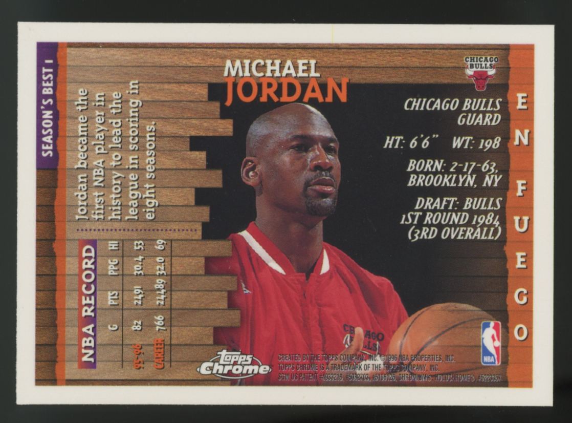 1996-97 Topps Chrome Michael Jordan Season's Best En Fuego #1