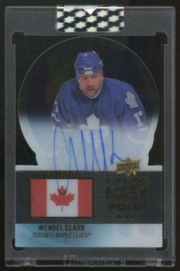 2022/23 UD Clear Cut Wendel Clark Clear Cut Pride Auto /99 #PC-WC