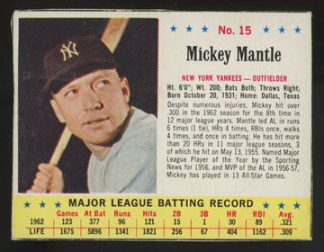 1963 Jell-O Mickey Mantle #15 VG (Crease)