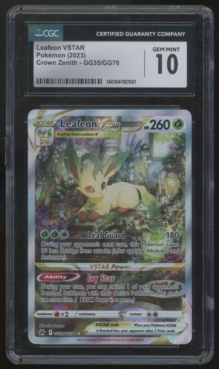 2023 Pokemon Leafeon VSTAR Crown Zenith Full Art #GG35 CGC 10