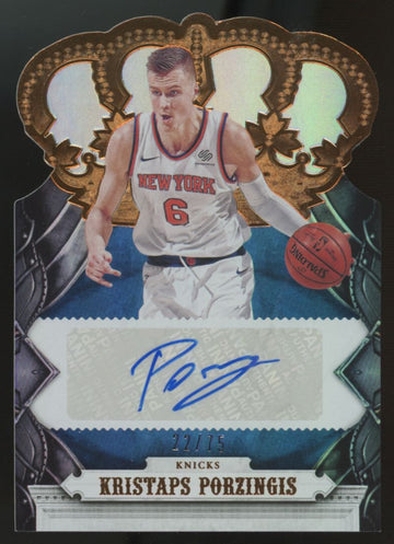 2017-18 Crown Royale Kristaps Porzingis Auto /75 #CA-KPZ