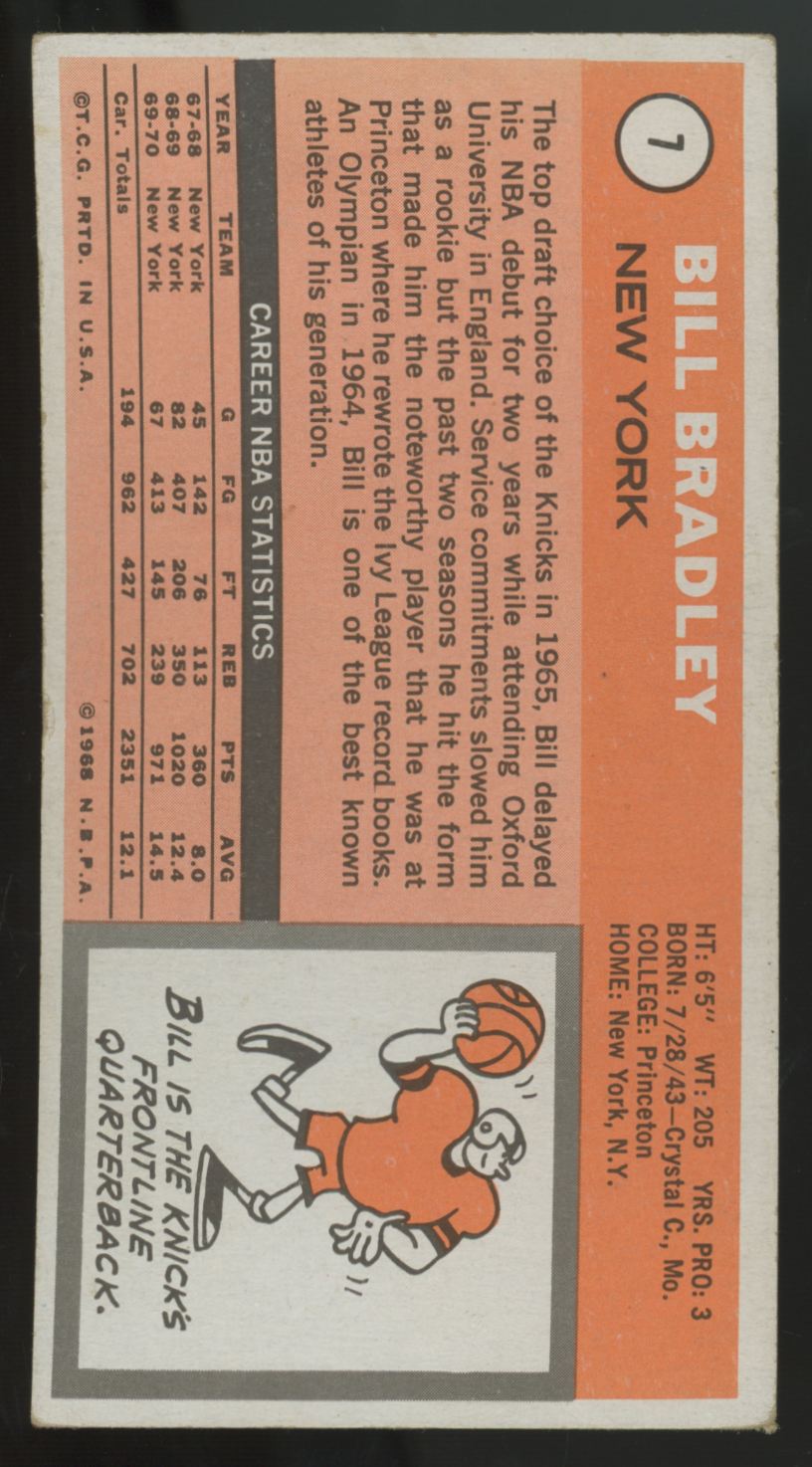 1970-71 Topps Bill Bradley #7 VG