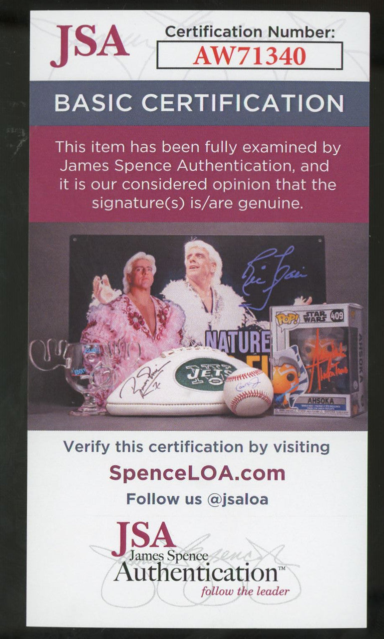 George Halas Signed Autographed Index Card JSA