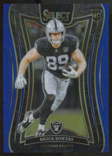 2024 Panini Select Brock Bowers RC Suite Level Blue Prizm /99 #383