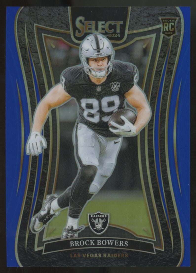 2024 Panini Select Brock Bowers RC Suite Level Blue Prizm /99 #383