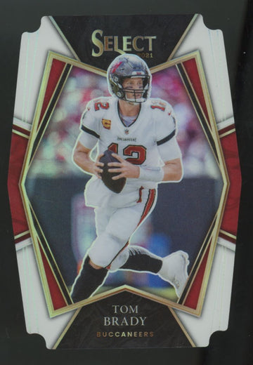 2021 Panini Select Tom Brady Premier Level White Prizm Die-Cut /99 #101