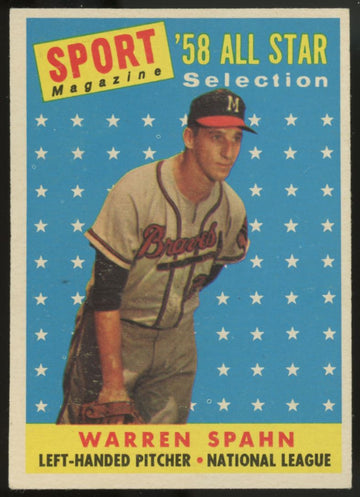 1958 Topps Warren Spahn AS #494 EX+