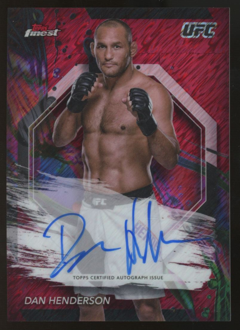 2024 Topps Finest UFC Dan Henderson Red Shimmer Refractor Auto #FA-DHE