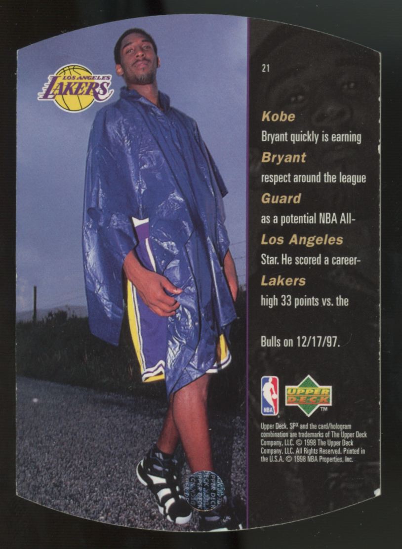 1997-98 Upper Deck SPx Kobe Bryant Silver Die-Cut #21