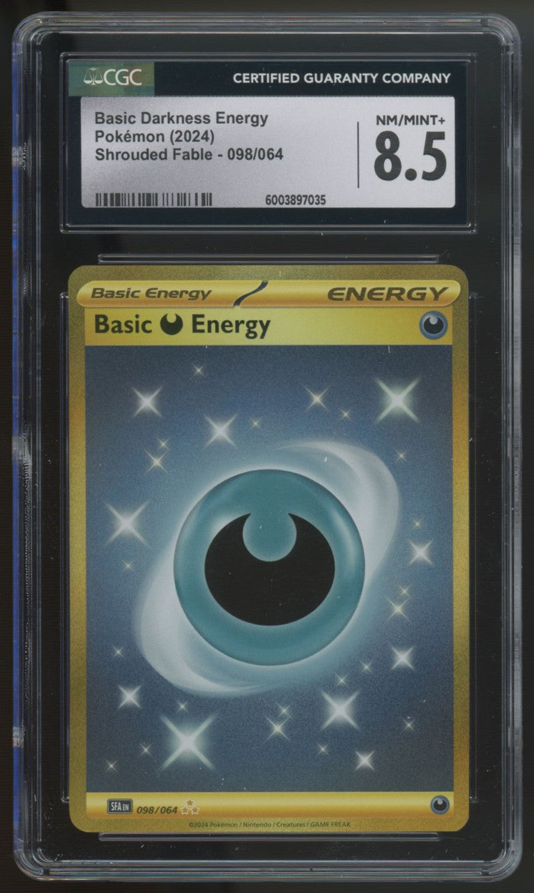 2024 Pokemon Basic Darkness Energy Shrouded Fable Hyper Rare #098 CGC 8.5