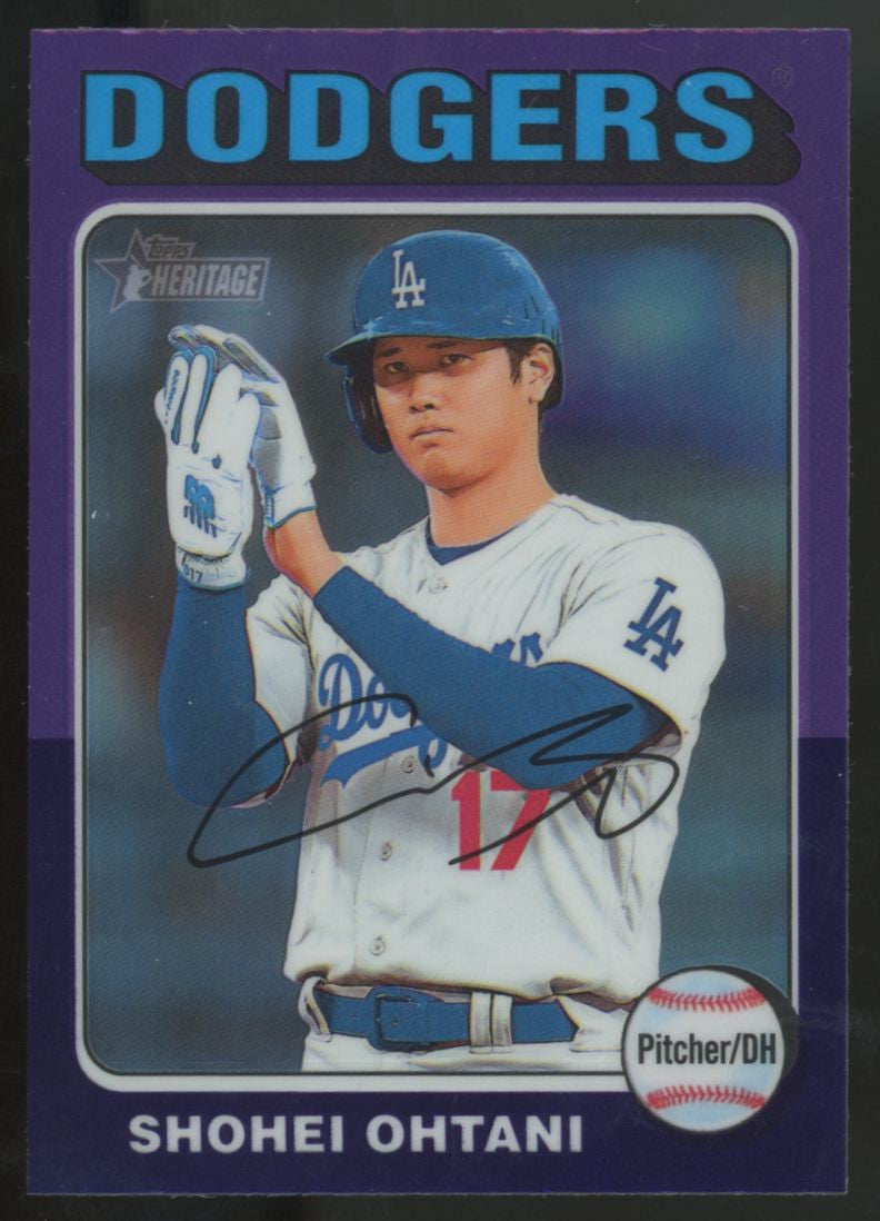 2024 Topps Heritage Shohei Ohtani Purple Chrome Refractor #371