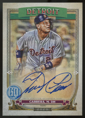2020 Gypsy Queen Miguel Cabrera Bazooka Back Auto /25 #GQA-MC