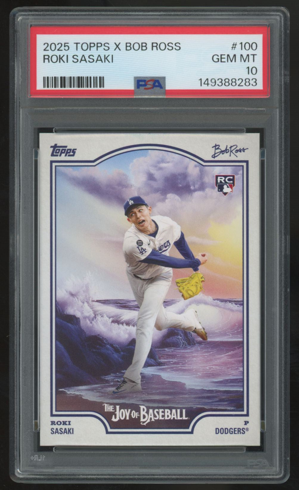 2025 Topps x Bob Ross Roki Sasaki RC #100 PSA 10